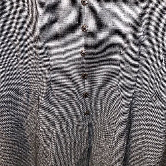 Vintage Miss Dorhy A-Line Dress With Button Front & Striped Hem Size 12 - Picture 4 of 8